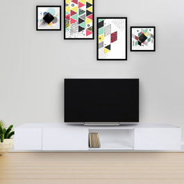 Hanah Home Soporte de TV Wagna Blanco